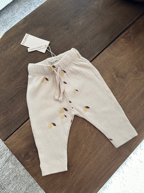 RIB LEGGINGS OAT | PASTEL YELLOW MANGO