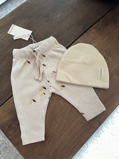 RIB LEGGINGS OAT | PASTEL YELLOW MANGO