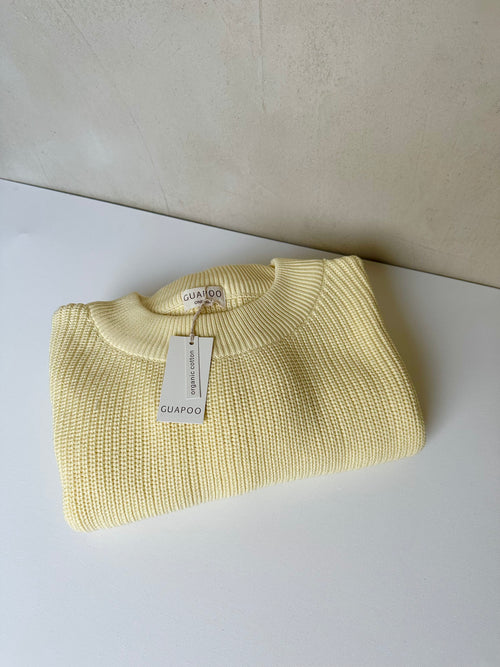 MOM CHUNKY SWEATER | SOFT YELLOW