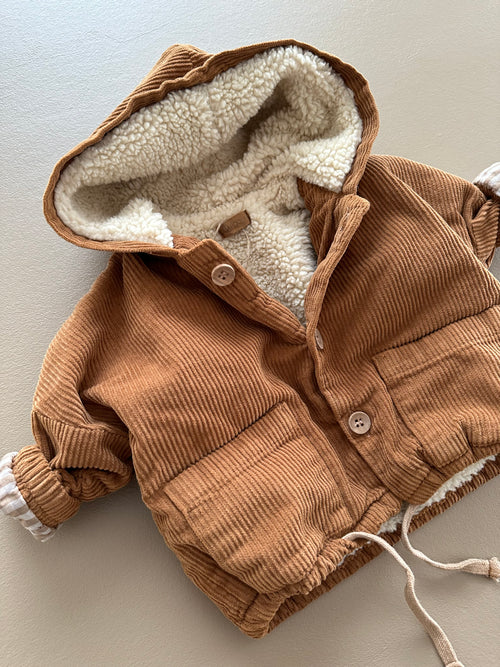 CORDUROY WINTER JACKET | CARAMEL