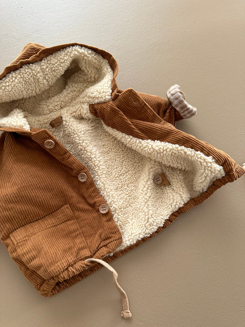 CORDUROY WINTER JACKET | CARAMEL