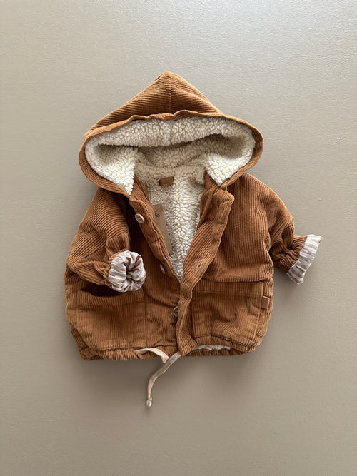 CORDUROY WINTER JACKET | CARAMEL