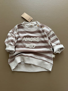 SWEATER CACAO STRIPES | AMORE MIO