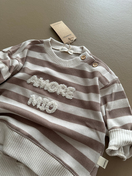 SWEATER CACAO STRIPES | AMORE MIO