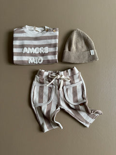 SWEATER CACAO STRIPES | AMORE MIO