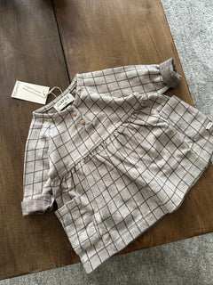 MATILDA DRESS BROWN CHECK