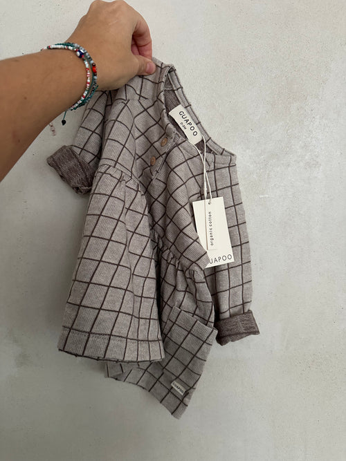 MATILDA DRESS BROWN CHECK