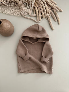 STRICK HOODIE | LATTE