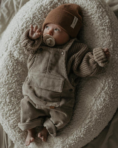CORDUROY DUNGAREES | LIGHT TAUPE