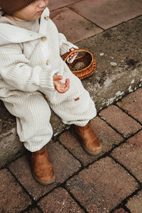 KNITTED OVERALL | CREAM