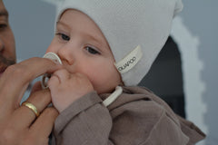 PULL ON KNIT BEANIE STONE
