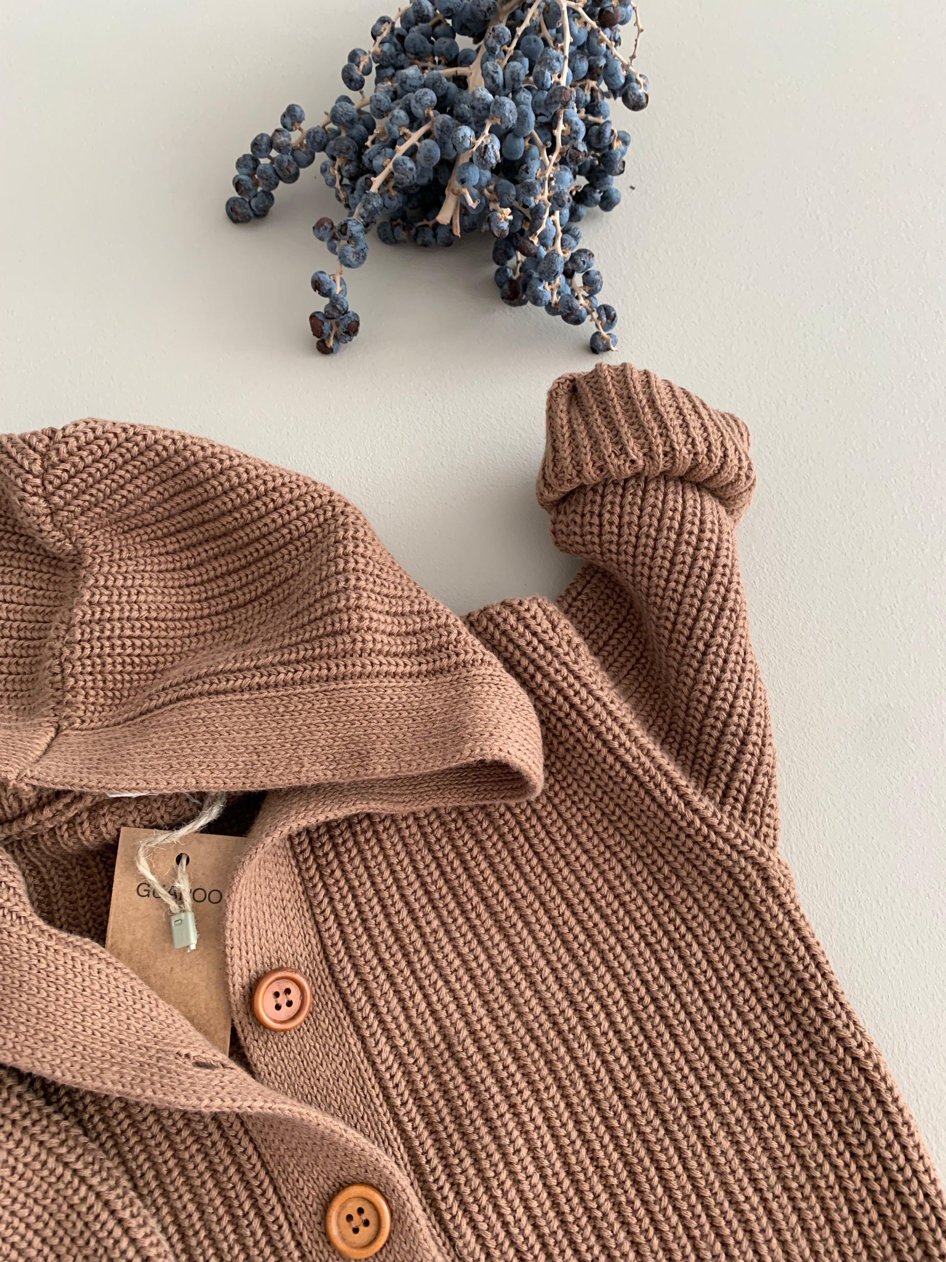 HOODED CARDIGAN | CAPPUCCINO