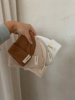 CUFF KNIT BEANIE CHAMPAGNE