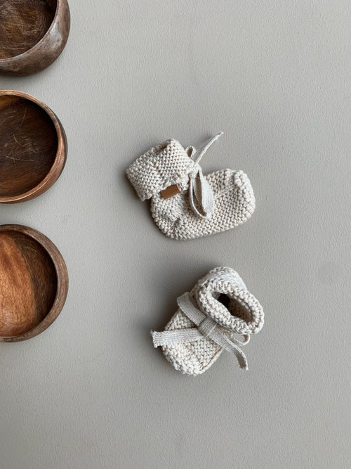 SOFT KNIT BOOTIES OAT