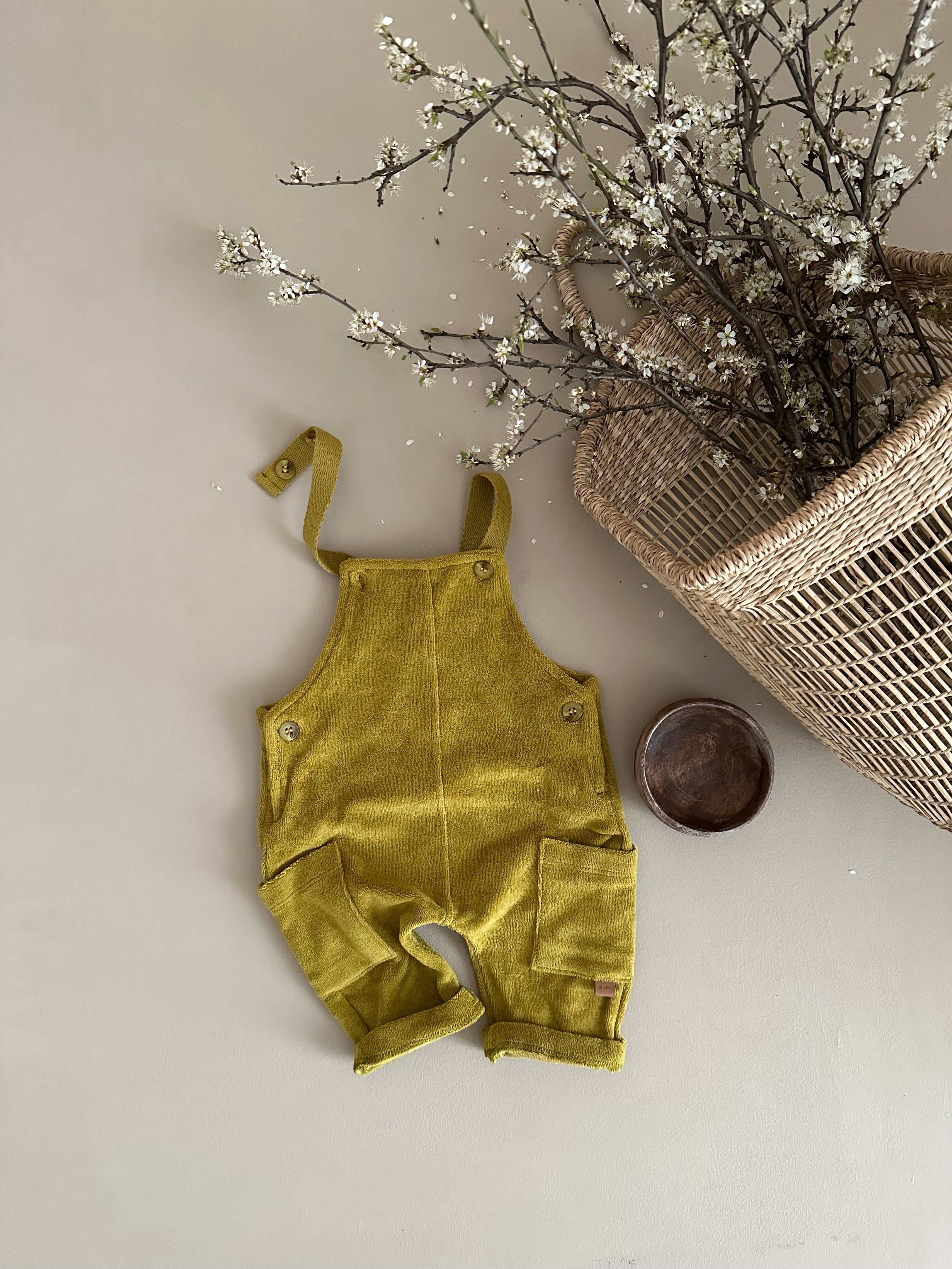 FROTTEE DUNGAREES | OLIVE GREEN