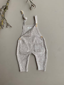 KNITTED DUNGAREES | OAT MELANGE