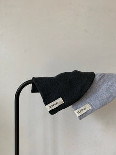 PULL ON RIB BEANIE GRAY MELANGE