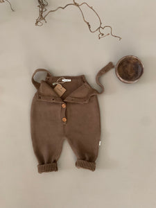 KNIT DUNGAREES | CAPPUCCINO