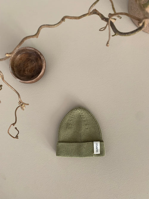 GESTRICKTE BEANIE | PISTACHIO