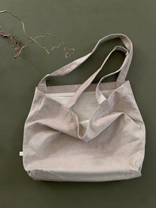 CORDUROY MOM BAG | LIGHT TAUPE