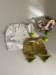 MUSLIN PANTS | OLIVE GREEN