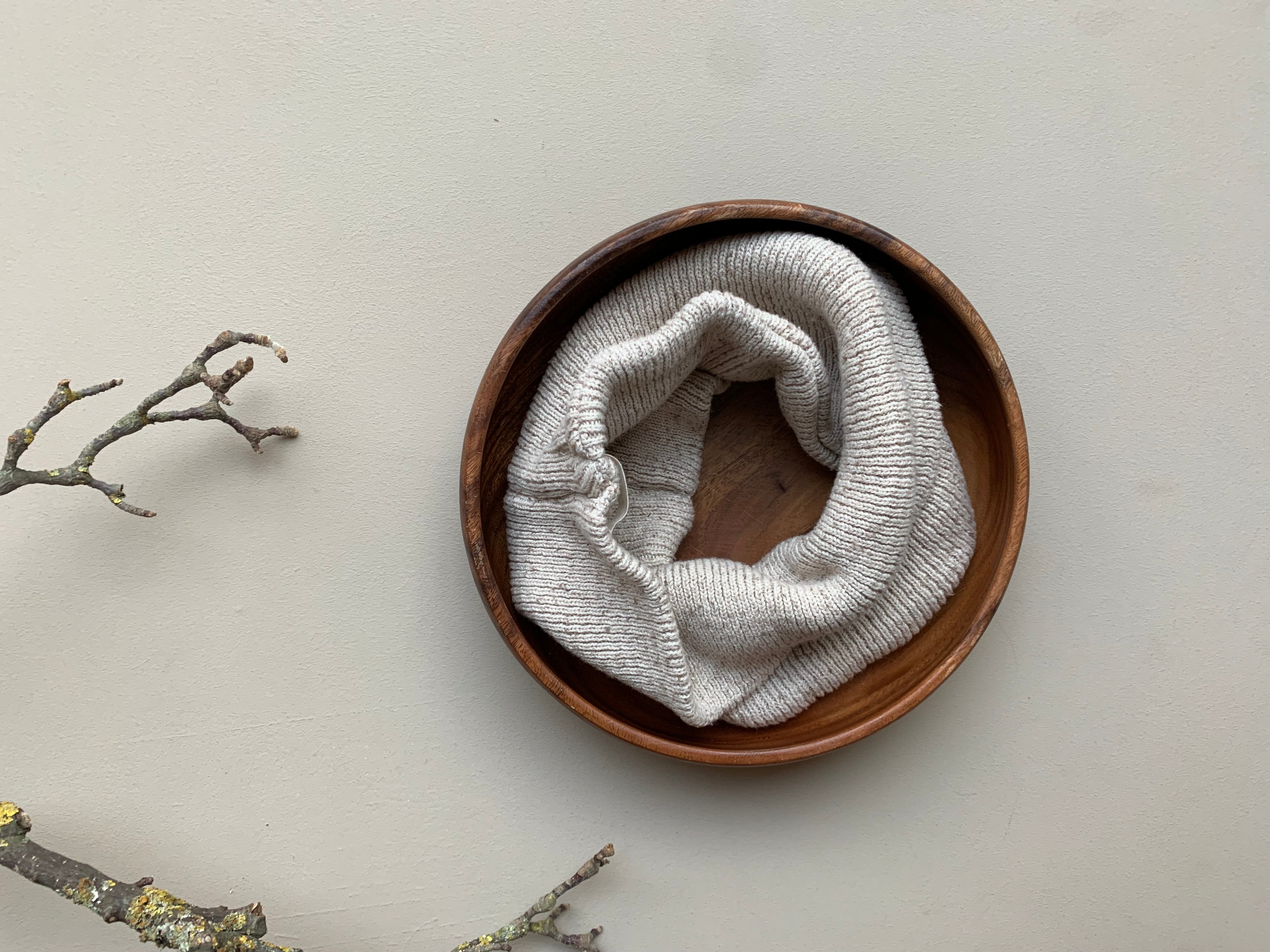 CHUNKY KNIT LOOP OAT MELANGE