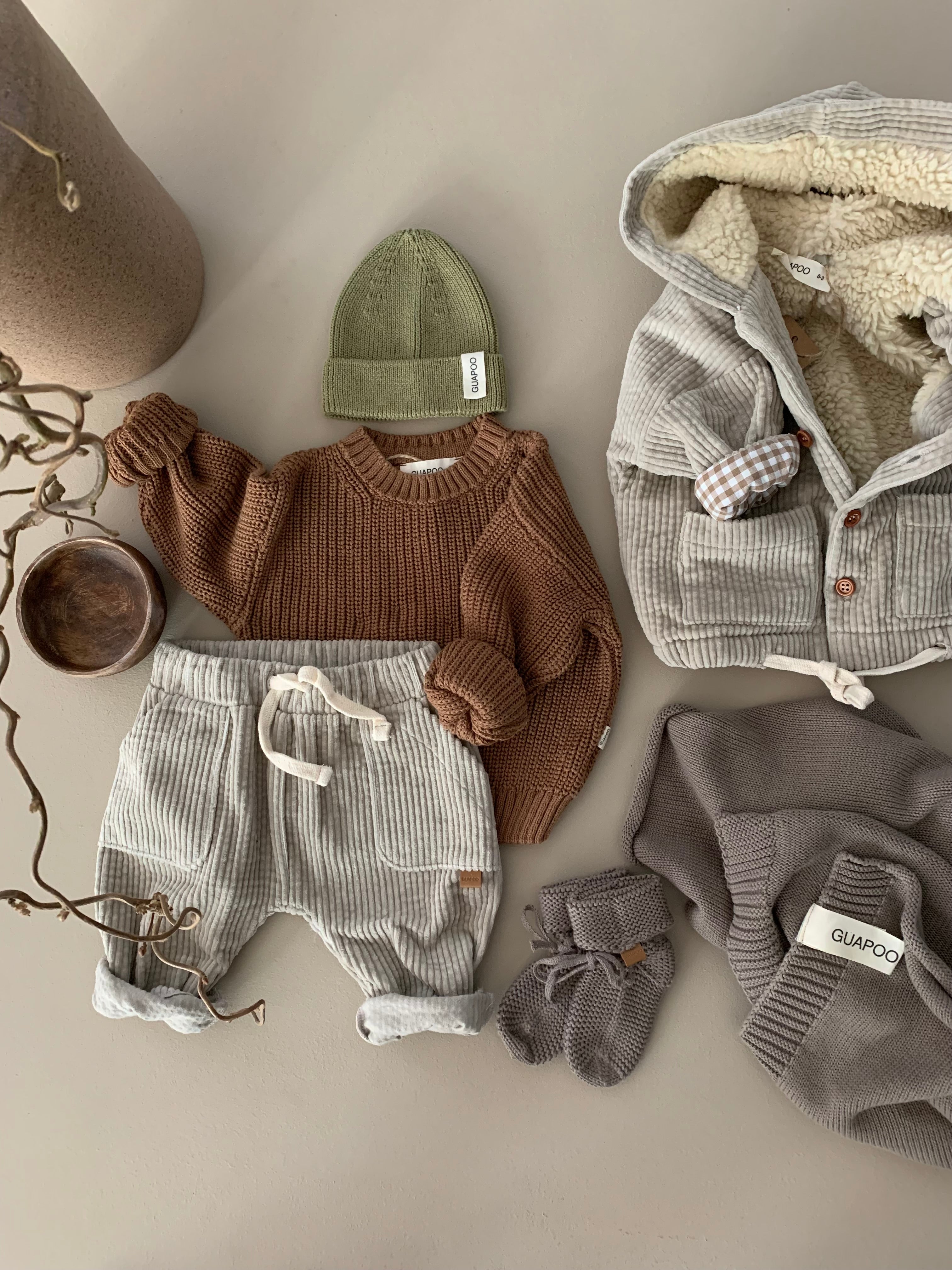 SOFT KNIT BOOTIES | TAUPE GRAY