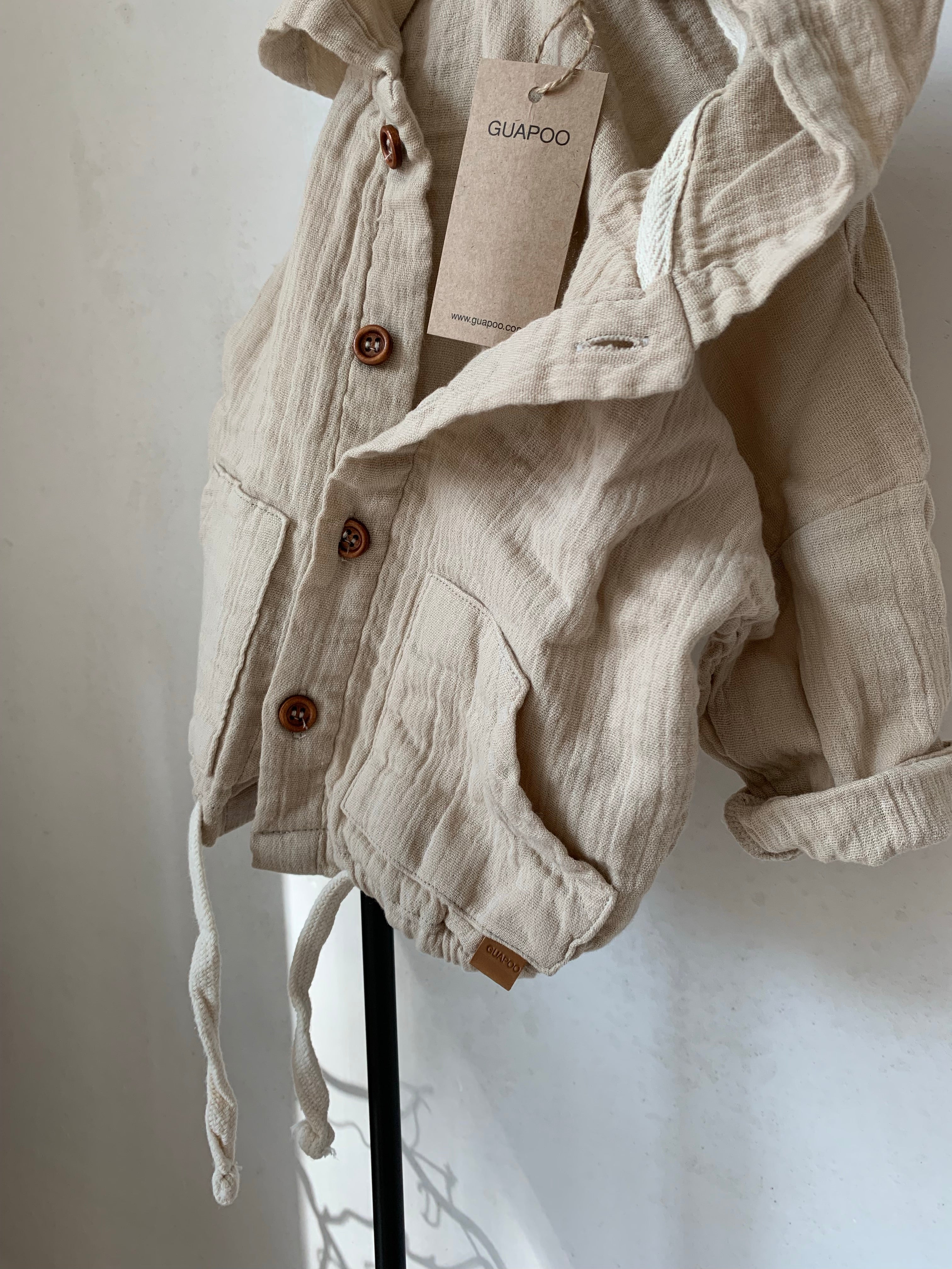 HOODED MUSLIN JACKET